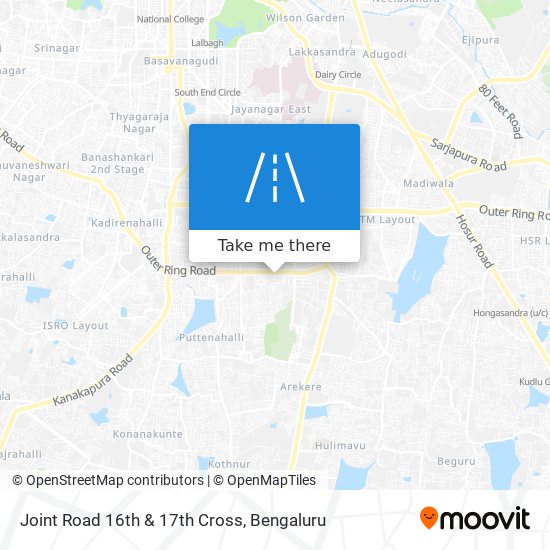 Joint Road 16th & 17th Cross map