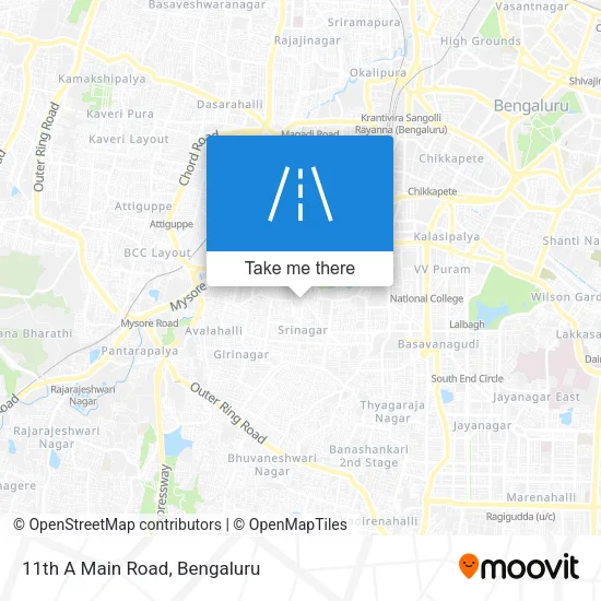 11th A Main Road map