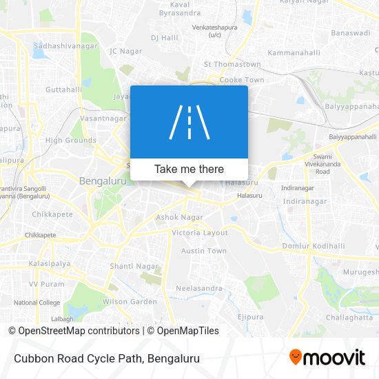 Cubbon Road Cycle Path map