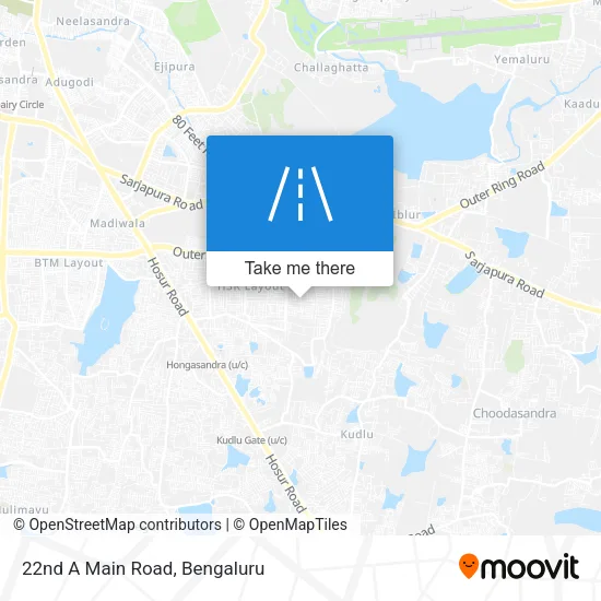 22nd A Main Road map