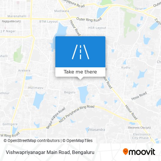 Vishwapriyanagar Main Road map