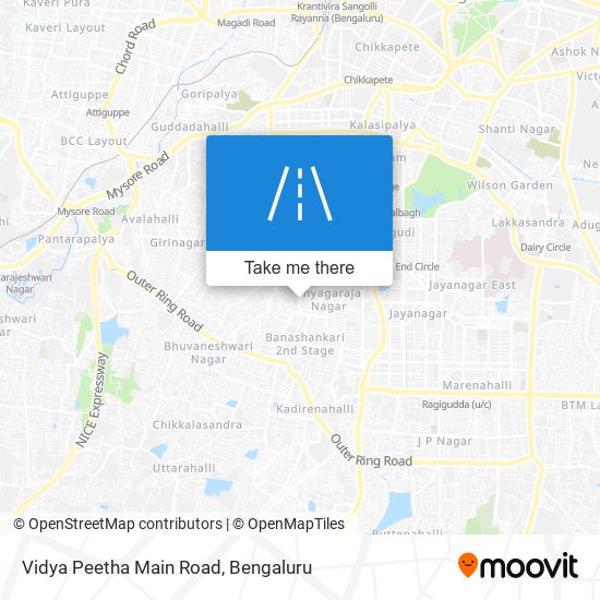 Vidya Peetha Main Road map