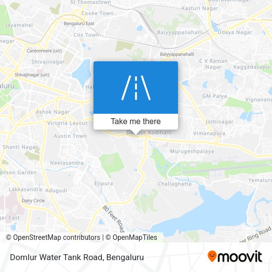 Domlur Water Tank Road map
