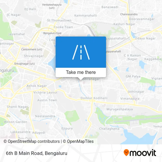 6th B Main Road map