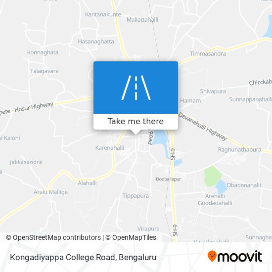 Kongadiyappa College Road map