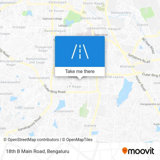 18th B Main Road map