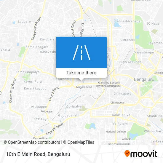 10th E Main Road map