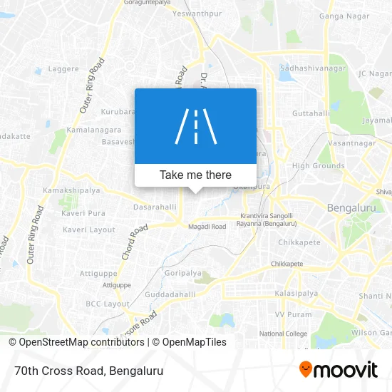 70th Cross Road map
