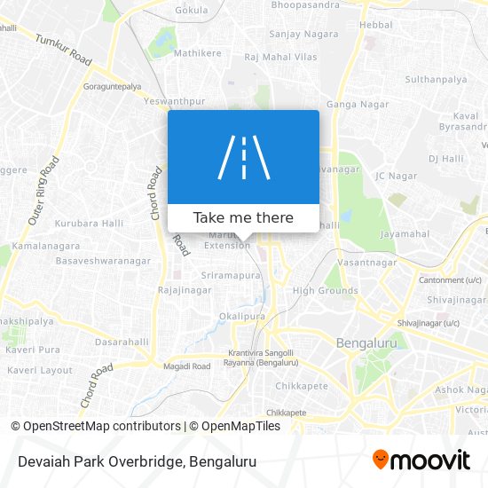 Devaiah Park Overbridge map