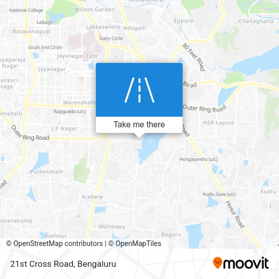 21st Cross Road map