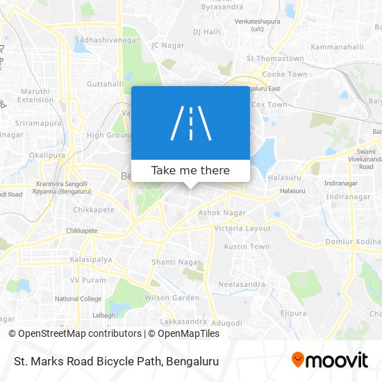 St. Marks Road Bicycle Path map