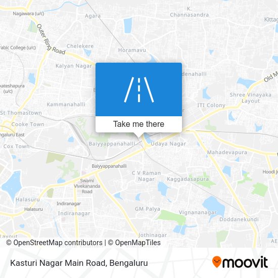 Kasturi Nagar Main Road map