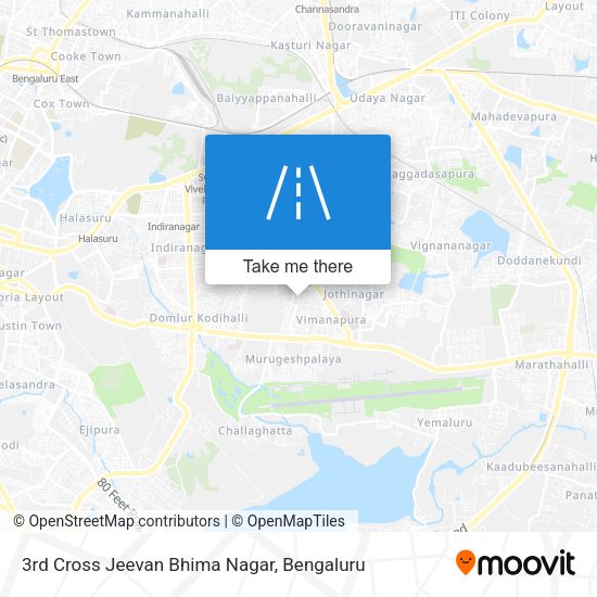 3rd Cross Jeevan Bhima Nagar map