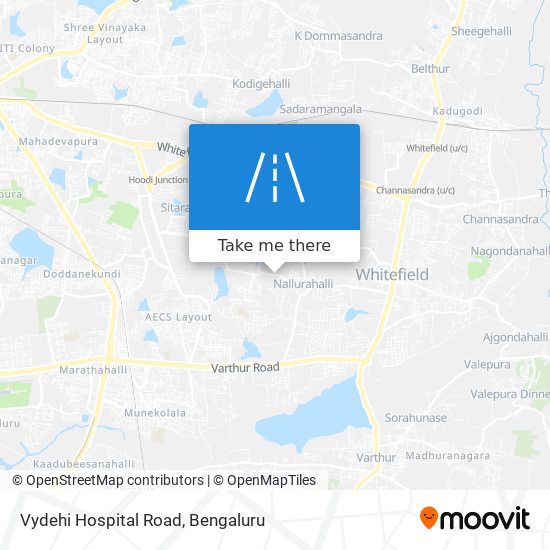 Vydehi Hospital Road map