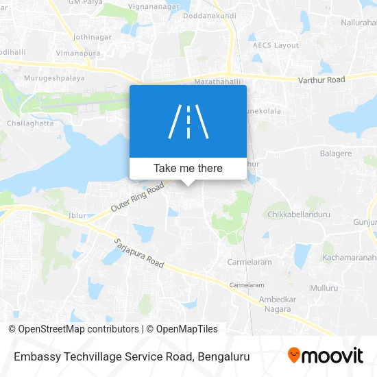 Embassy Techvillage Service Road map