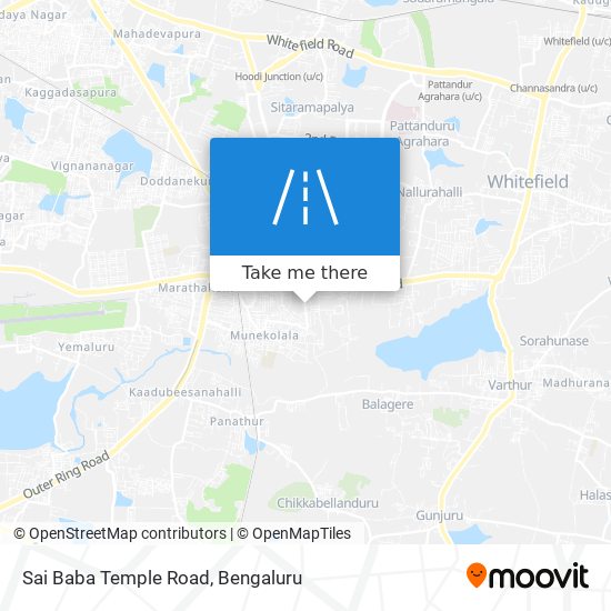 Sai Baba Temple Road map