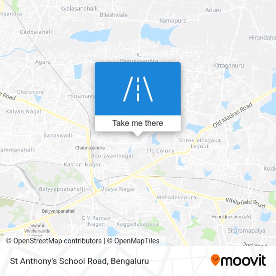 St Anthony's School Road map