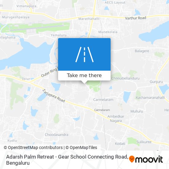 Adarsh Palm Retreat - Gear School Connecting Road map