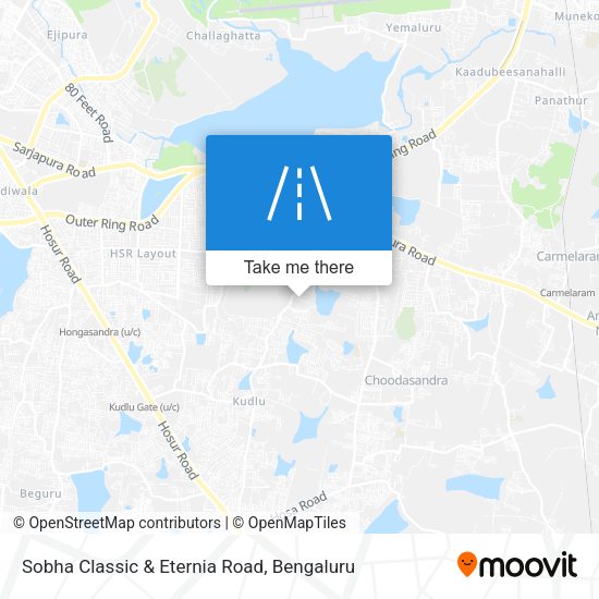 Sobha Classic & Eternia Road map
