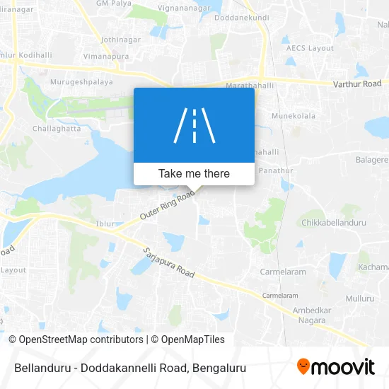 Bellanduru - Doddakannelli Road map