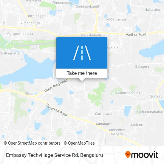 Embassy Techvillage Service Rd map