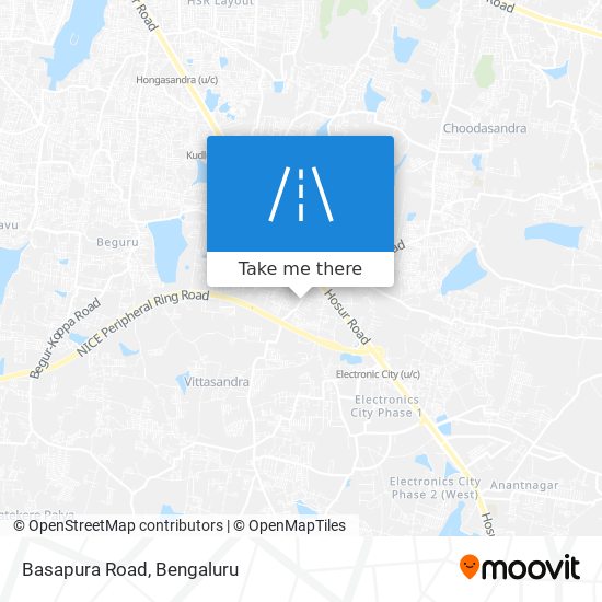 Basapura Road map