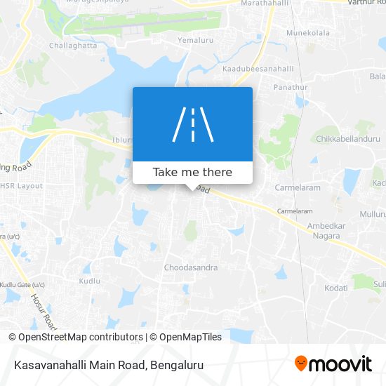 Kasavanahalli Main Road map