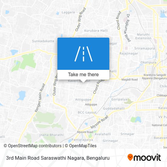 3rd Main Road Saraswathi Nagara map