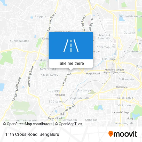 11th Cross Road map