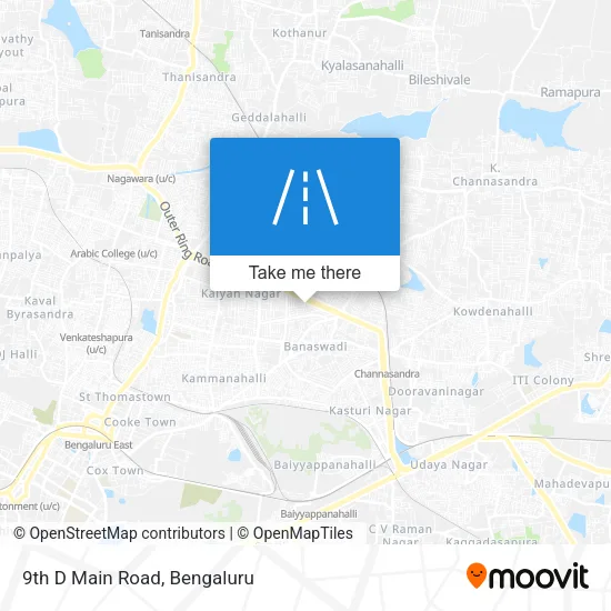 9th D Main Road map