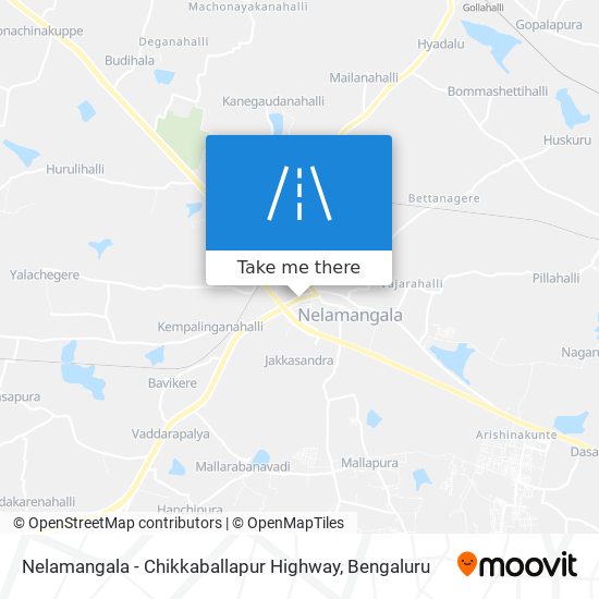 Nelamangala - Chikkaballapur Highway map