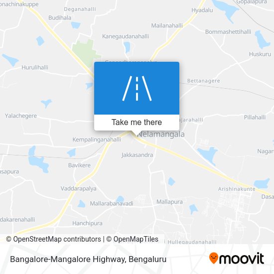 Bangalore-Mangalore Highway map