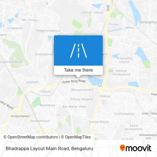 Bhadrappa Layout Main Road map