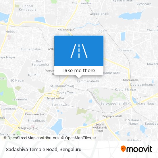 Sadashiva Temple Road map