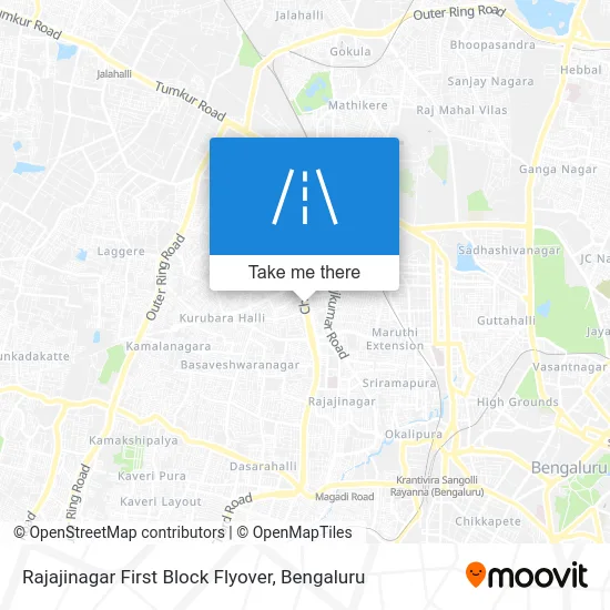 Rajajinagar First Block Flyover map