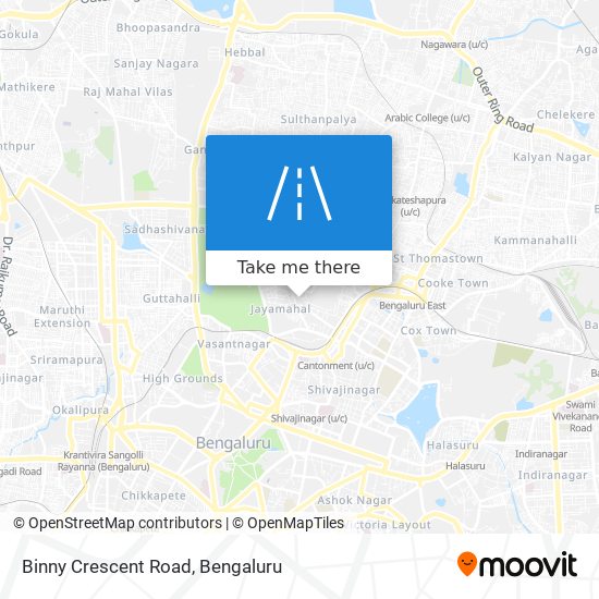 Binny Crescent Road map