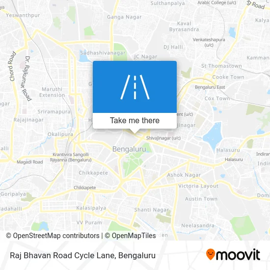 Raj Bhavan Road Cycle Lane map