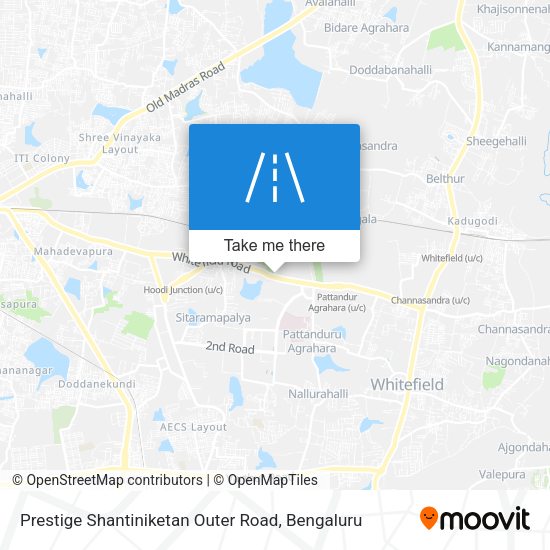 Prestige Shantiniketan Outer Road map