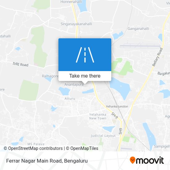 Ferrar Nagar Main Road map