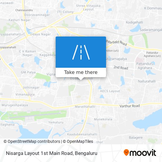 Nisarga Layout 1st Main Road map