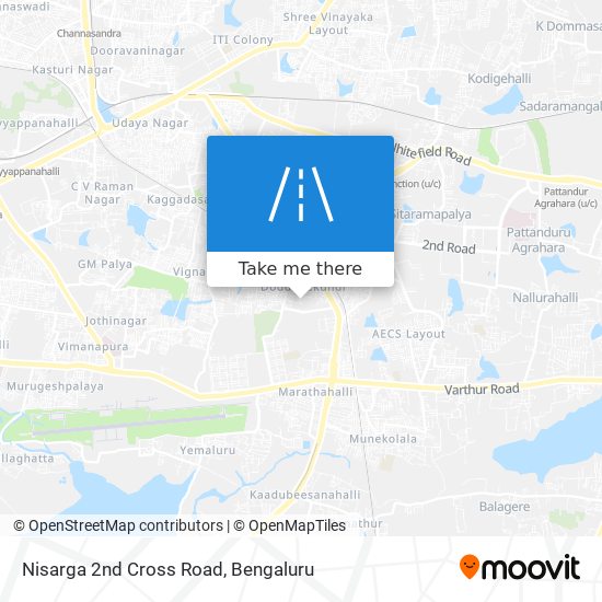 Nisarga 2nd Cross Road map
