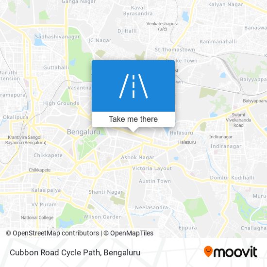 Cubbon Road Cycle Path map