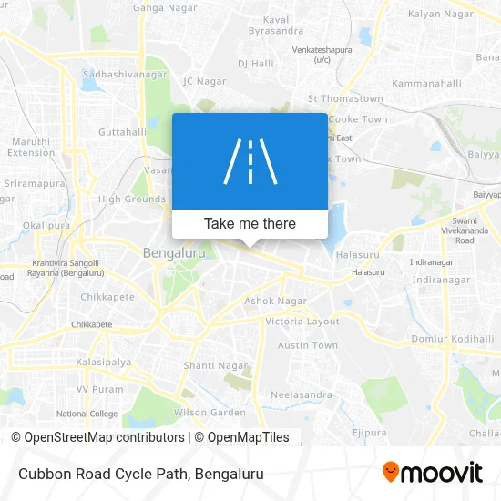 Cubbon Road Cycle Path map