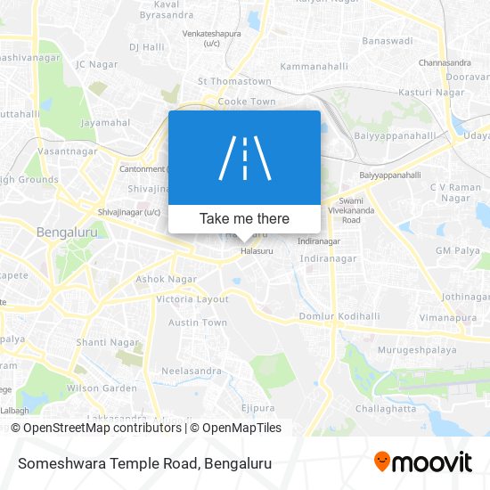 Someshwara Temple Road map