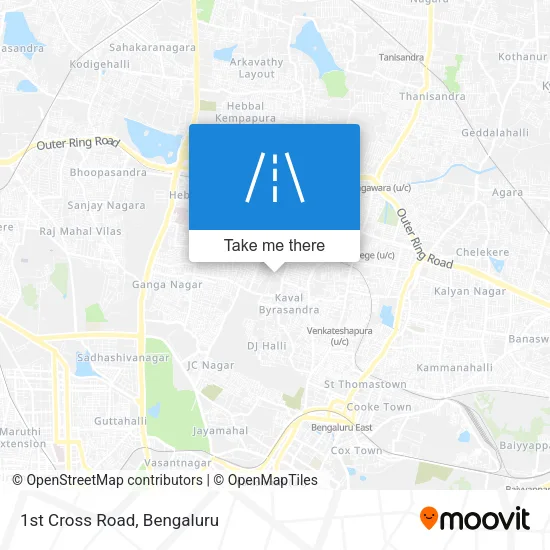 1st Cross Road map