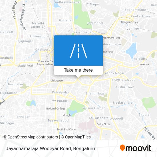 Jayachamaraja Wodeyar Road map
