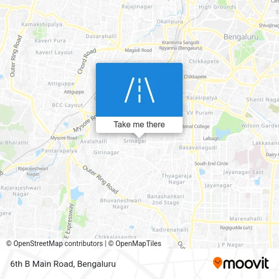 6th B Main Road map