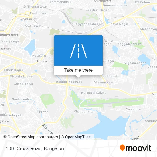 10th Cross Road map
