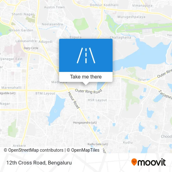 12th Cross Road map