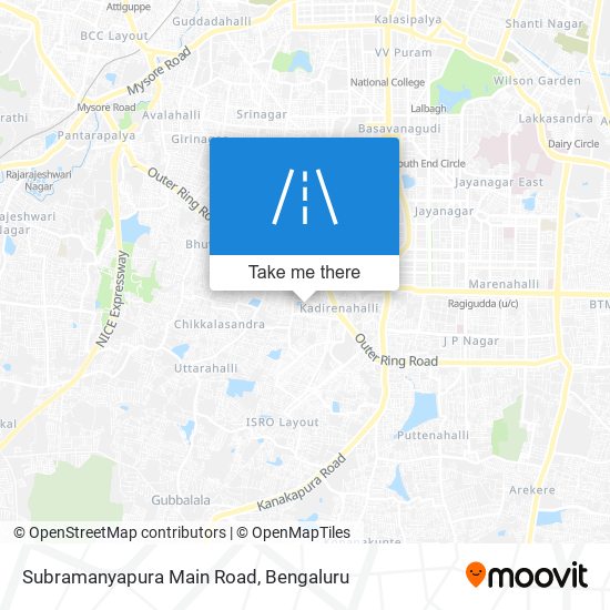 Subramanyapura Main Road map